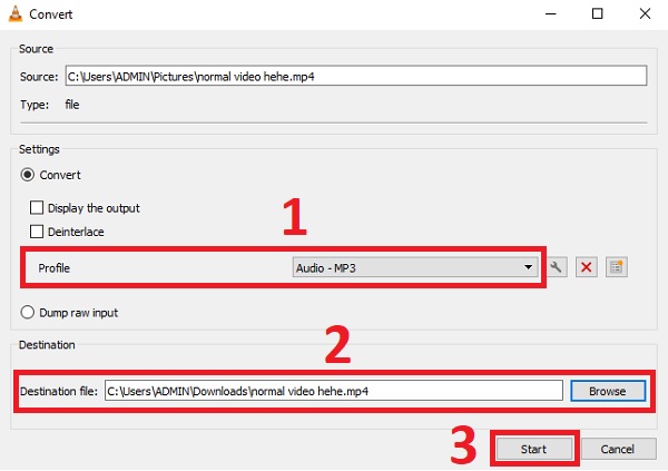 Convertiți MPEG în MP3 VLC