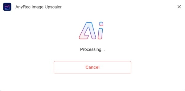 AI obrada AnyRec AI poboljšanje rezolucije slike
