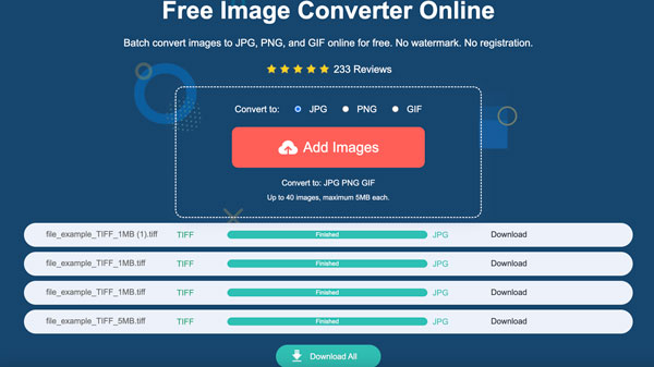 TIFF fájlok JPG-vé konvertálása online ingyen