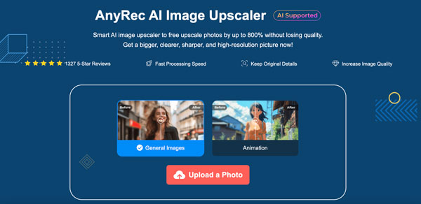Mở Anyrec AI Image Upscaler