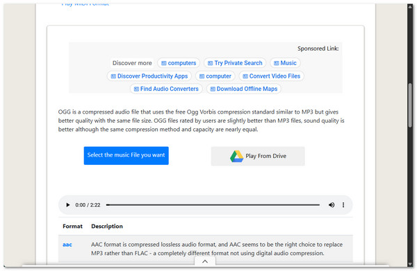 FreeBusinessApps OGGプレーヤー