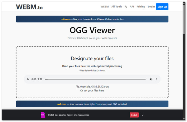 WEBM OGGプレーヤー