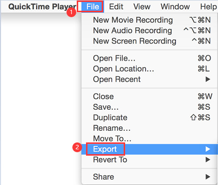 Conversion Quicktime MP4