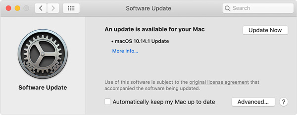 Aktualizujte systém Mac