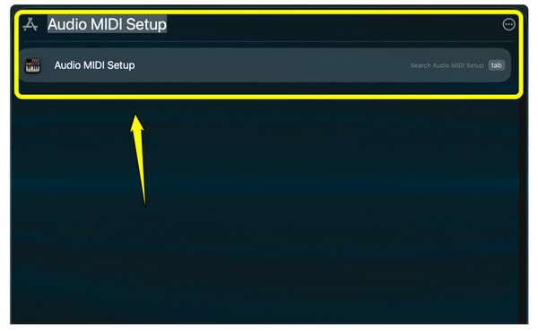 Căutare Mac pentru configurarea audio MIDI