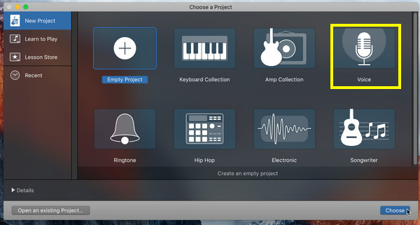 הקלטת קול במק עם GarageBand