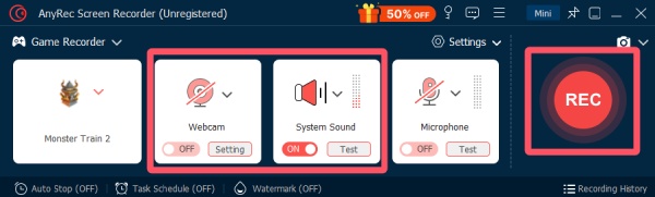 Grabar audio del juego Anyrec