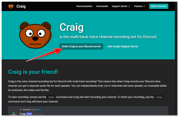 Pristup Craig web stranici
