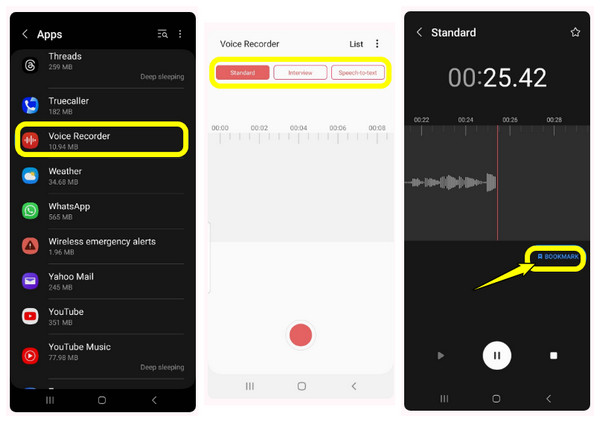 Rejestrator głosu Nagrywanie mikrofonu na Androida