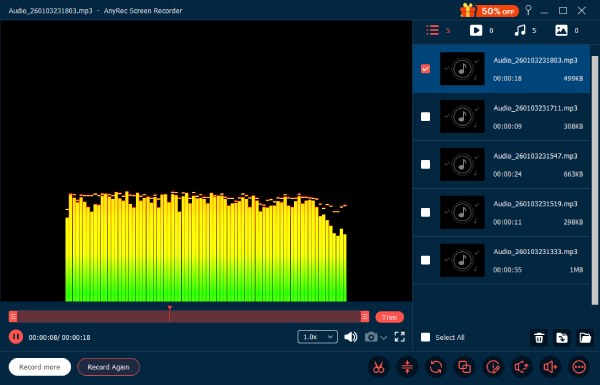 Сохранить запись Anyrec