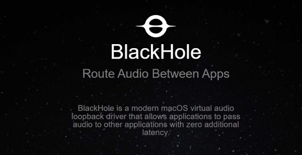 ระบบบันทึกเสียง Mac Blackhole