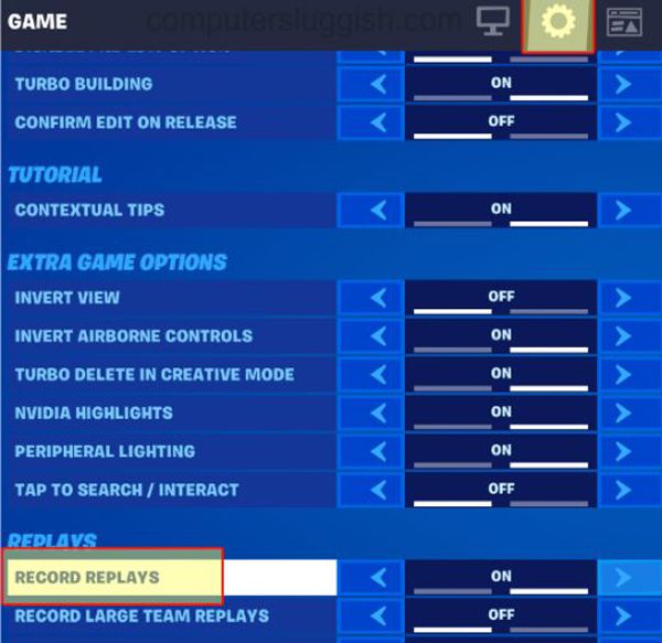 قم بتشغيل Fortnite Replay