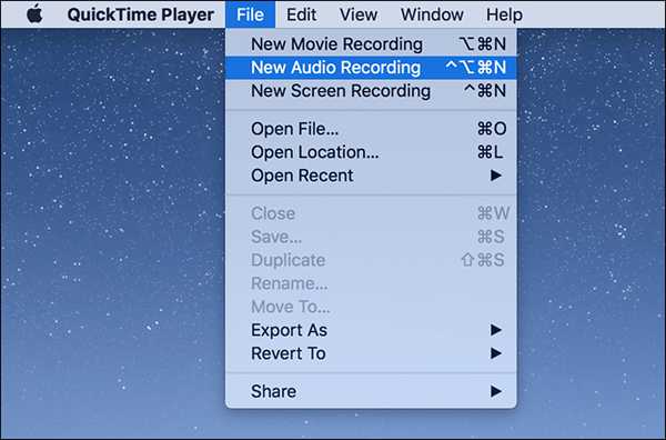 Start a New Audio Recording