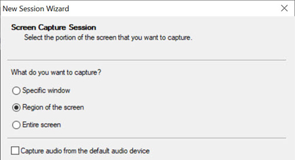 Windows Media Encoder Select Region