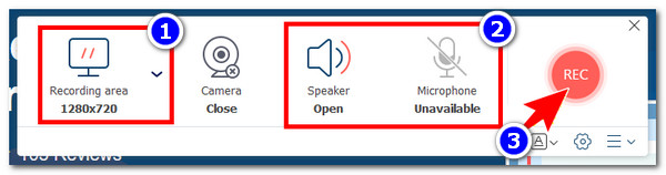 AnyRec Velg lydkilde Klikk på REC
