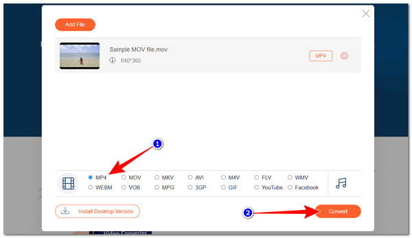 Quicktime-konvertering av MOV til MP4