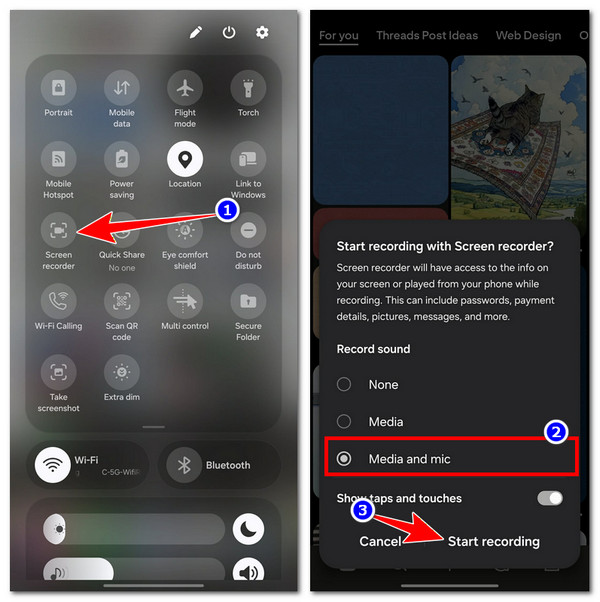 Opptak i MP4 Android