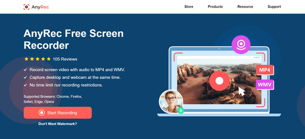 Anyrec เครื่องบันทึกหน้าจอฟรี