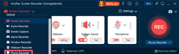 Telefonrekorder Anyrec