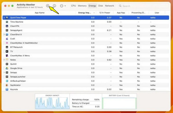 โปรแกรมตรวจสอบกิจกรรม หยุดการบันทึกหน้าจอ QuickTime