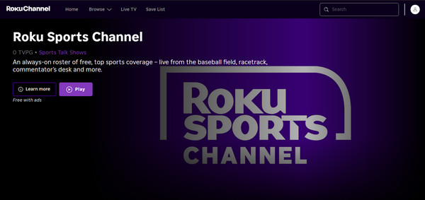 The Roku Channel Watch Sports Online Free