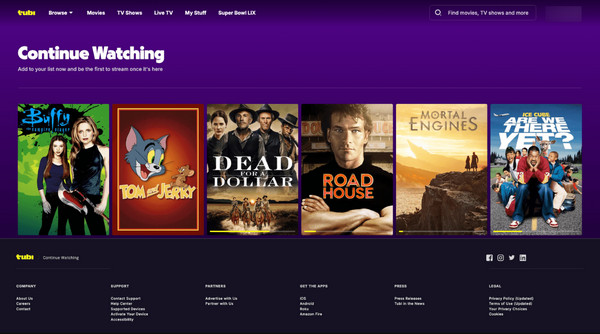 TubiTV Watch Sports Online Free