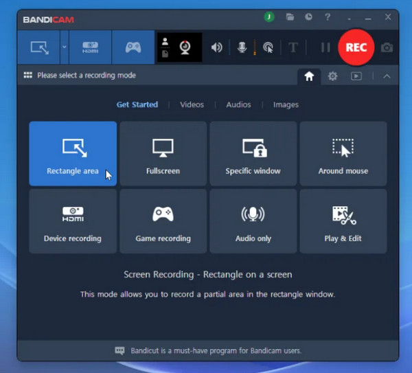 Modes d'enregistrement Bandicam