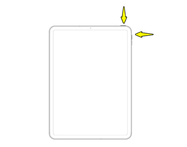 Tangkapan Skrin pada iPad Tanpa Butang Laman Utama