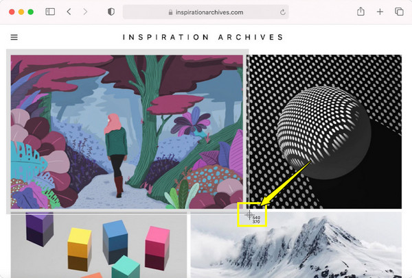 Skrót do zrzutu ekranu wybranego obszaru na komputerze Mac