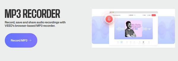 Phần mềm ghi âm MP3 VEED.IO dành cho máy tính để bàn