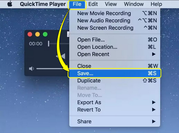 Quicktime mentés hangfelvételhez
