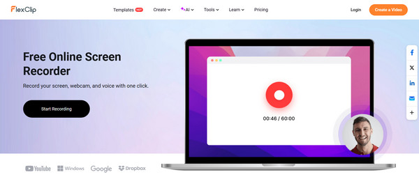 Online FlexClip Chrome-extensie