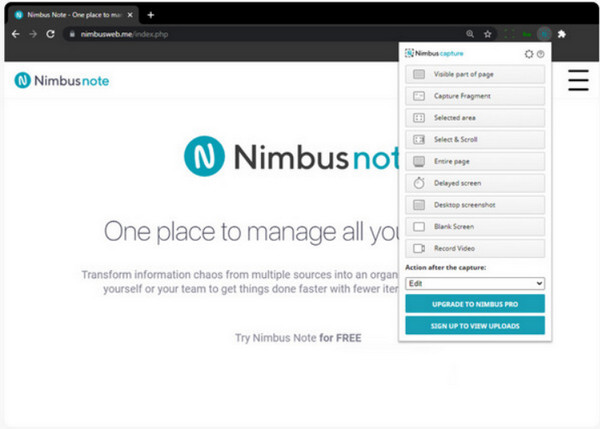 Nimbus Screen Recorder Chrome