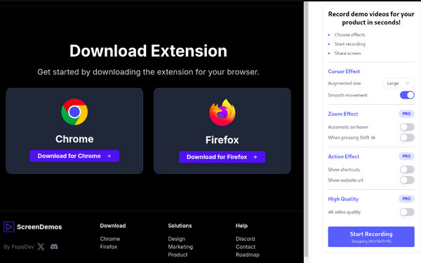 ScreenDemos Screen Recorder Chrome