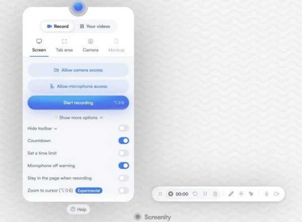 Экранный рекордер Chrome
