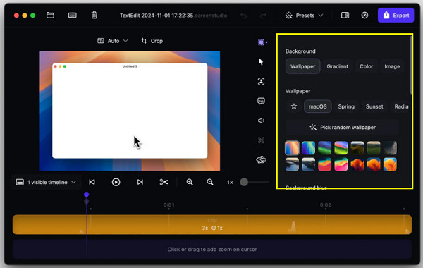 Screen Studio felvételek szerkesztése