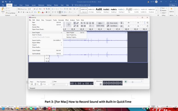 Aufnahme speichern - Kühnheit