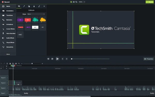 Programvare for videoopptak Camtasia