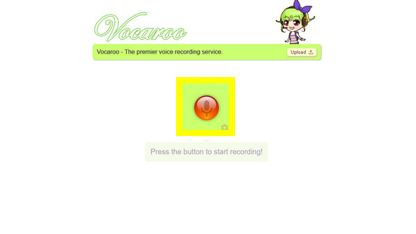 Vocaroo Felvétel indítása