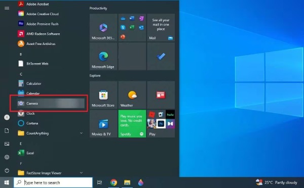 Windows Kamera Uygulaması