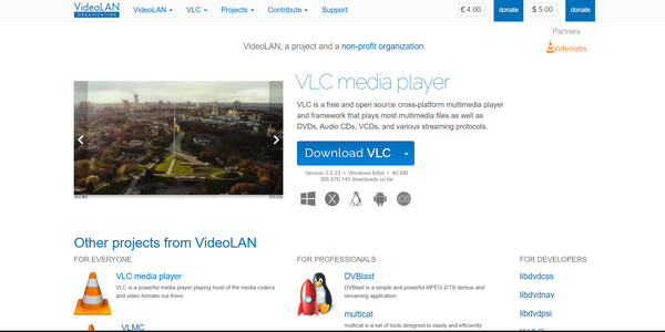Last ned offisiell VLC