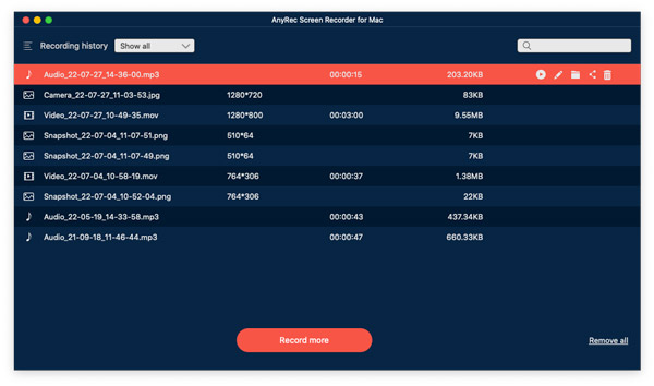 Simpan Rakaman Audio Mac