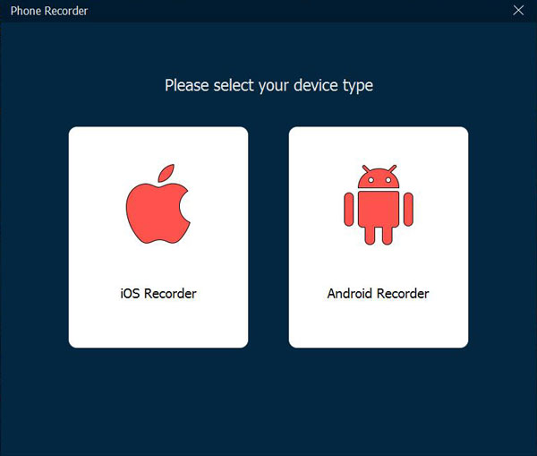 Wählen Sie iOS-Recorder