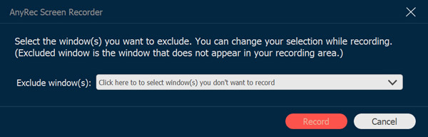 Exclude Window Recording