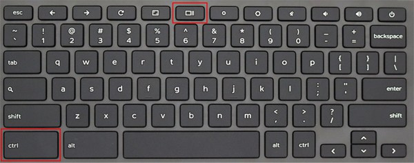 קיצור דרך לצלם צילומי מסך מלאים ב-Chromebook