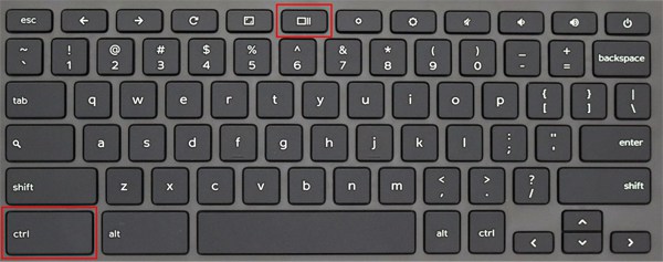 prečac za snimanje cijelih snimki zaslona na Chromebooku
