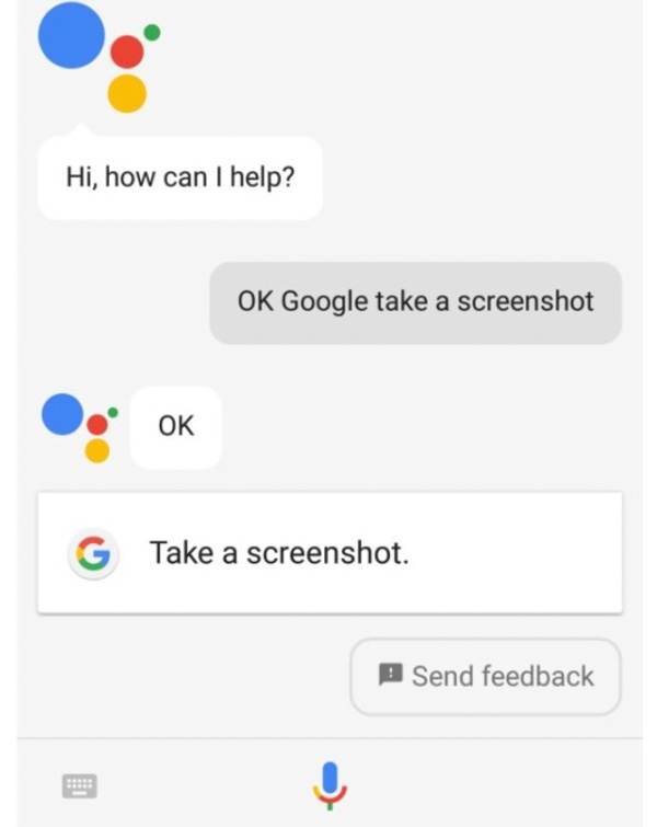 Screenshot Snapchat Google Assistant