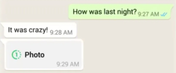 WhatsApp 一度表示