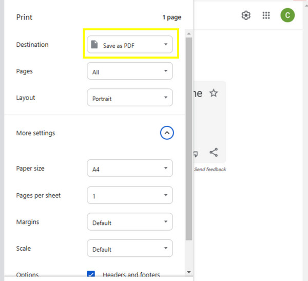 Ispis preglednika Google karte Snimka zaslona