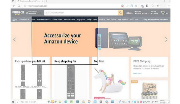 HPラップトップの部分的なスクリーンショット